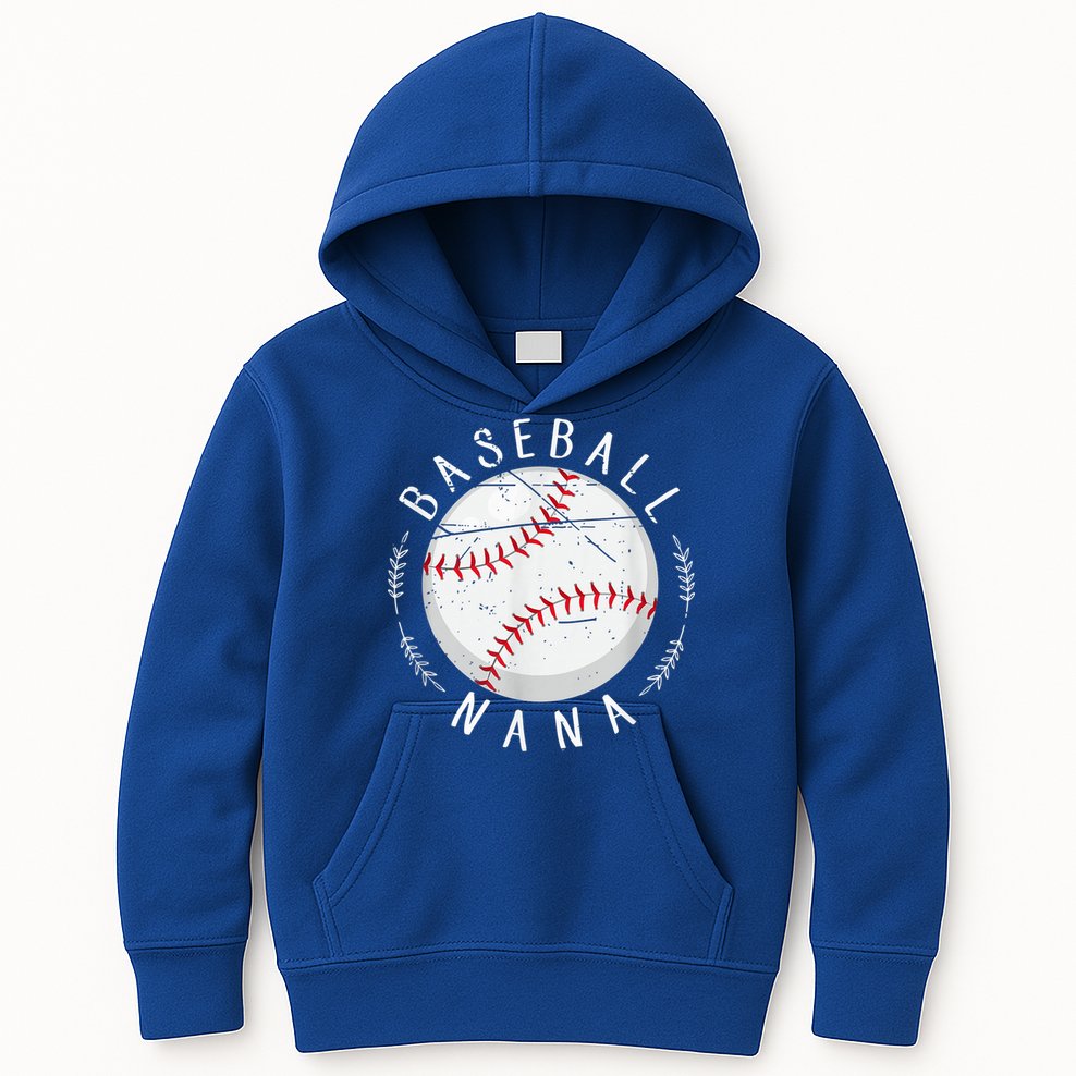 Grandmother Sports Nana Baseball Mother, Mother's Day Kids Hoodie