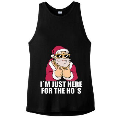 Gangsta Santa Naughty and Nice Xmas Vibes Ladies PosiCharge Tri-Blend Wicking Tank