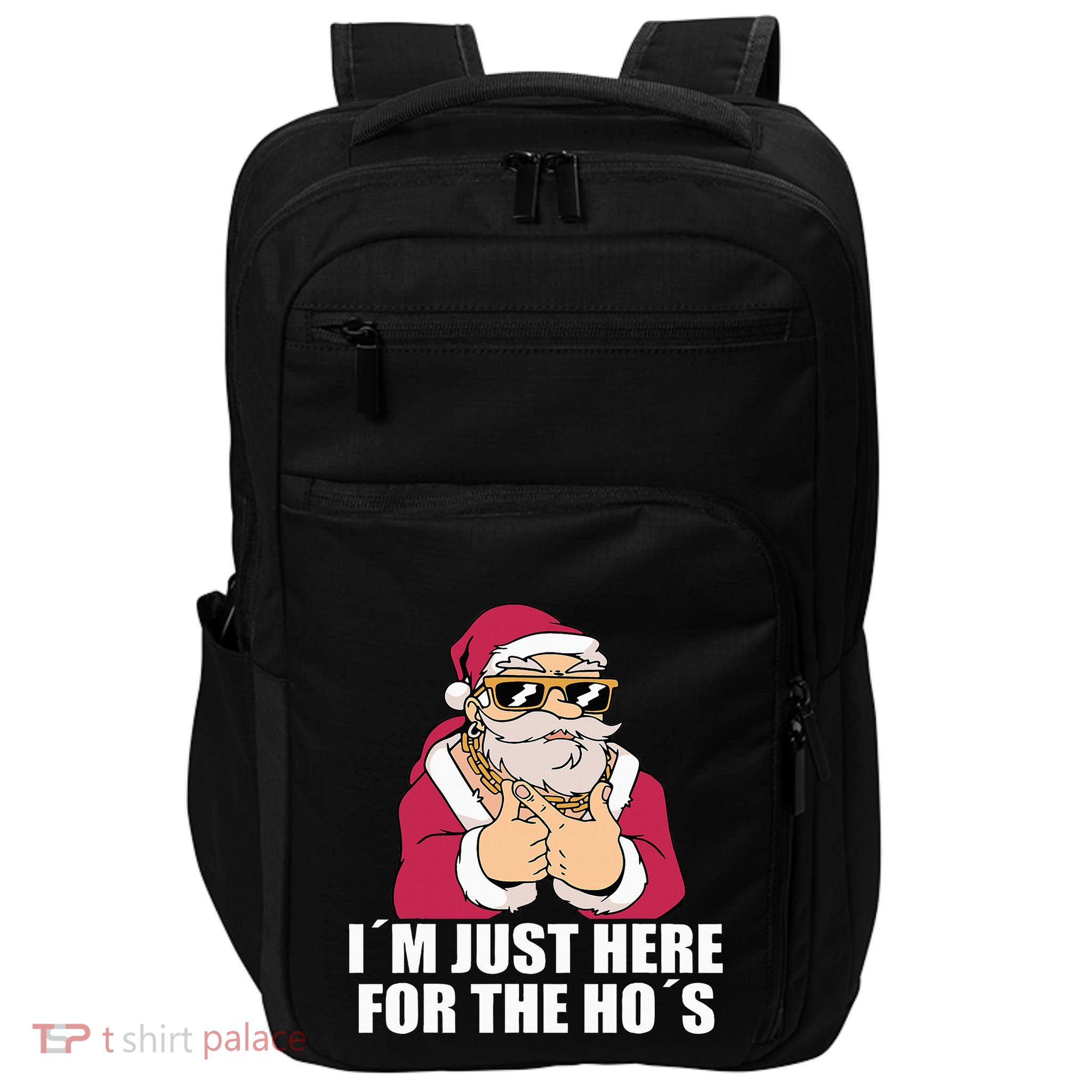 Gangsta Santa Naughty and Nice Xmas Vibes Impact Tech Backpack