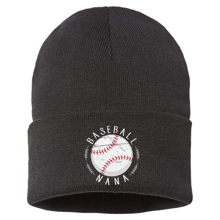 Grandmother Sports Nana Baseball Mother Sustainable Knit Beanie