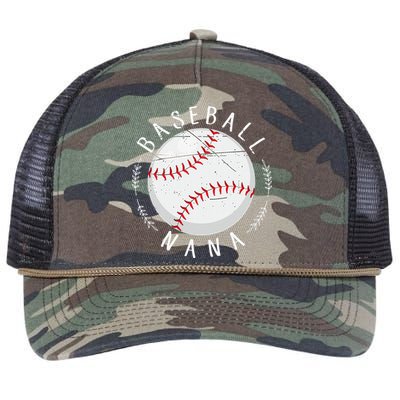 Grandmother Sports Nana Baseball Mother Retro Rope Trucker Hat Cap