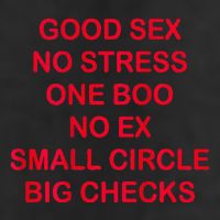 Good Sex No Stress One Boo No Ex Small Circle Big Checks 11oz C Handle Ceramic Mug