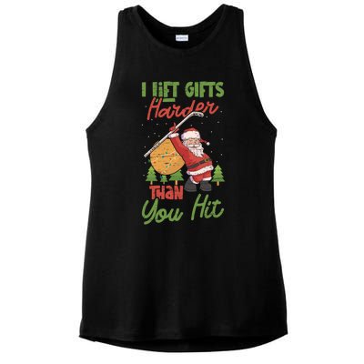 Goalie Sports Net Santa Claus Ice Hockey Cool Gift Ladies PosiCharge Tri-Blend Wicking Tank