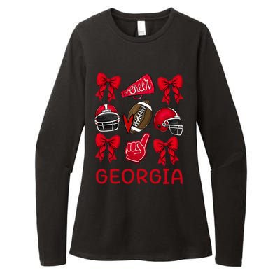 Georgia Sister Niece Coquette Bow Womens CVC Long Sleeve Shirt