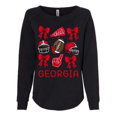 Georgia Sister Niece Coquette Bow Womens California Wash Sweatshirt