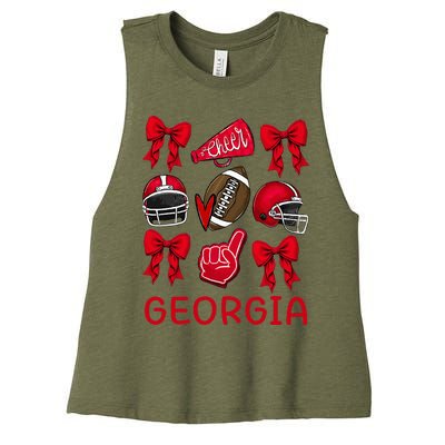 Georgia Sister Niece Coquette Bow Women's Racerback Cropped Tank