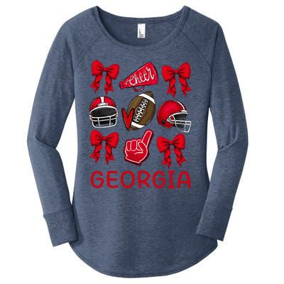 Georgia Sister Niece Coquette Bow Women's Perfect Tri Tunic Long Sleeve Shirt