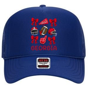 Georgia Sister Niece Coquette Bow High Crown Mesh Back Trucker Hat