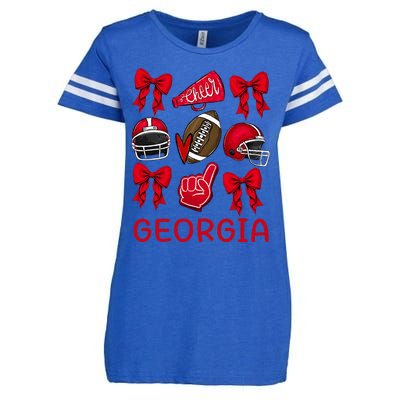 Georgia Sister Niece Coquette Bow Enza Ladies Jersey Football T-Shirt