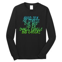 Good Sex No Stress One Boo No Ex Small Circle Back Motif Long Sleeve Shirt