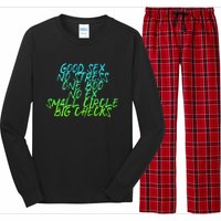 Good Sex No Stress One Boo No Ex Small Circle Back Motif Long Sleeve Pajama Set