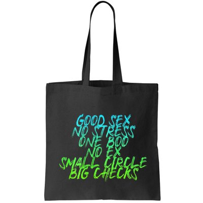 Good Sex No Stress One Boo No Ex Small Circle Back Motif Bag