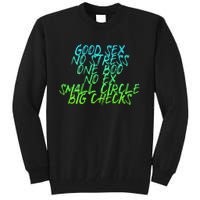 Good Sex No Stress One Boo No Ex Small Circle Back Motif Tall Sweatshirt