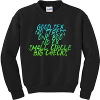 Good Sex No Stress One Boo No Ex Small Circle Back Motif Kids Sweatshirt