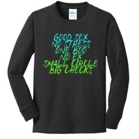 Good Sex No Stress One Boo No Ex Small Circle Back Motif Kids Long Sleeve Shirt