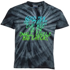 Good Sex No Stress One Boo No Ex Small Circle Back Motif Kids Tie-Dye T-Shirt