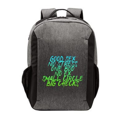 Good Sex No Stress One Boo No Ex Small Circle Back Motif Vector Backpack