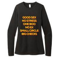 Good Sex No Stress One Boo No Ex Small Circle Big Checks Womens CVC Long Sleeve Shirt