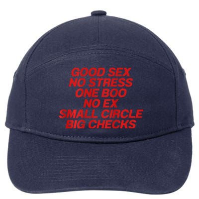 Good Sex No Stress One Boo No Ex Small Circle Big Checks 7-Panel Snapback Hat