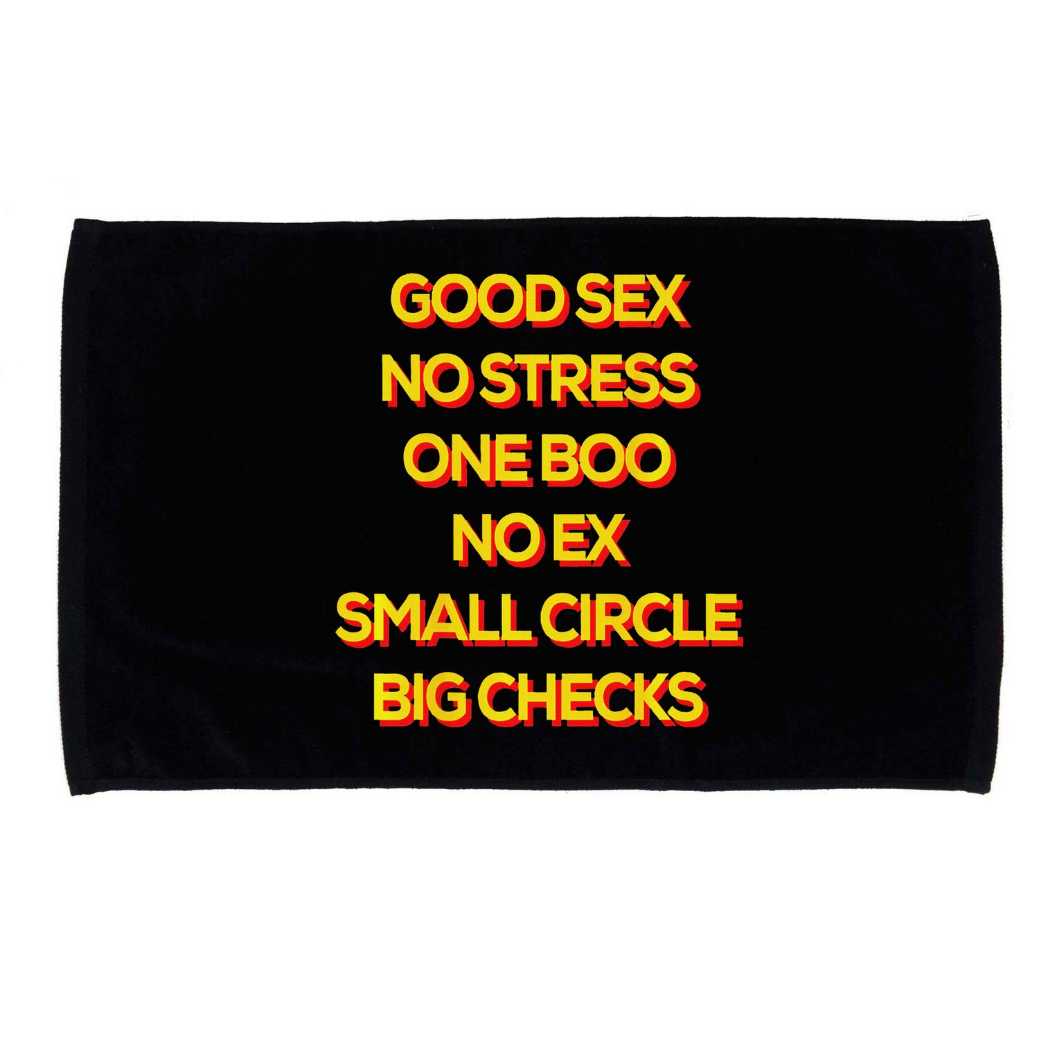 Good Sex No Stress One Boo No Ex Circle Big Checks Microfiber Hand Towel