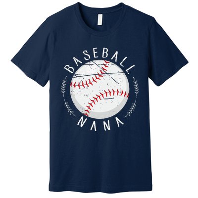 Grandmother Sports Nana Baseball Mother Premium T-Shirt