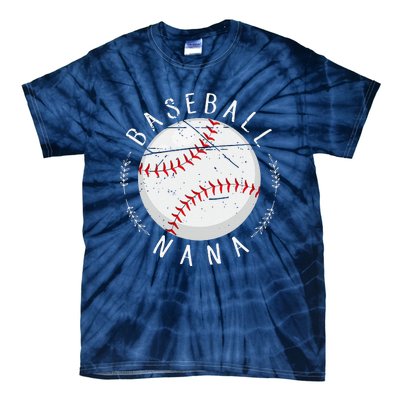 Grandmother Sports Nana Baseball Mother Tie-Dye T-Shirt