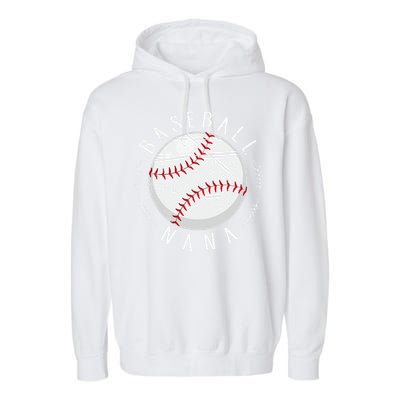 Grandmother Sports Nana Baseball Mother Garment-Dyed Fleece Hoodie