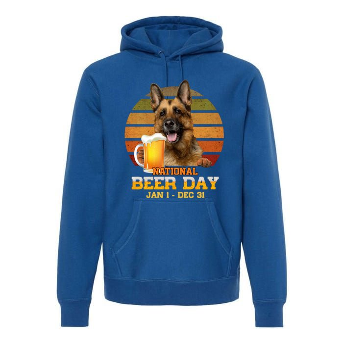 Ger Shepherd National Beer Day Jan 1 Dec 31 Beer Meaningful Gift Premium Hoodie