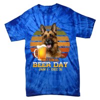 Ger Shepherd National Beer Day Jan 1 Dec 31 Beer Meaningful Gift Tie-Dye T-Shirt