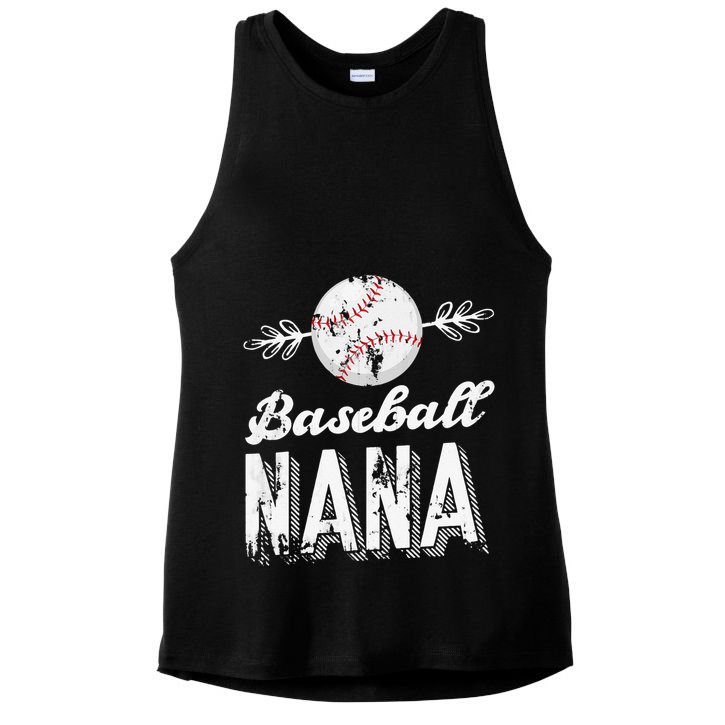 Grandmother Sports Nana Baseball Mother Ladies PosiCharge Tri-Blend Wicking Tank