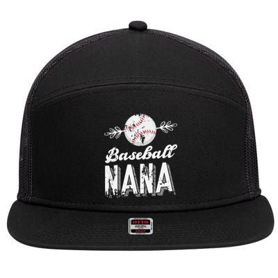 Grandmother Sports Nana Baseball Mother 7 Panel Mesh Trucker Snapback Hat