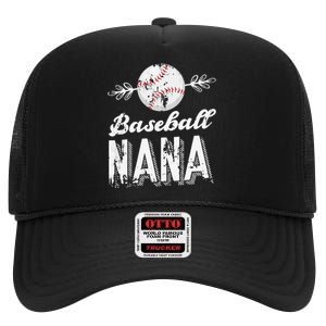 Grandmother Sports Nana Baseball Mother High Crown Mesh Back Trucker Hat