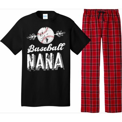 Grandmother Sports Nana Baseball Mother Pajama Set