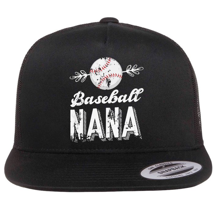 Grandmother Sports Nana Baseball Mother Flat Bill Trucker Hat