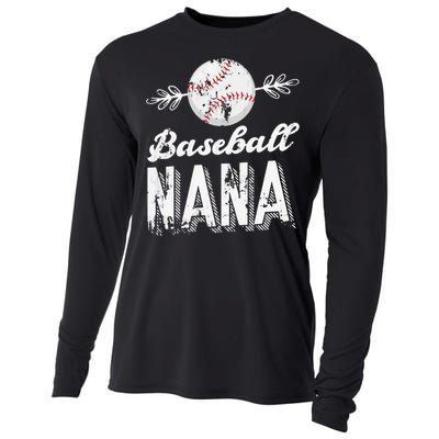 Grandmother Sports Nana Baseball Mother Cooling Performance Long Sleeve Crew