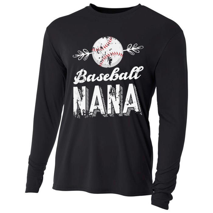 Grandmother Sports Nana Baseball Mother Cooling Performance Long Sleeve Crew