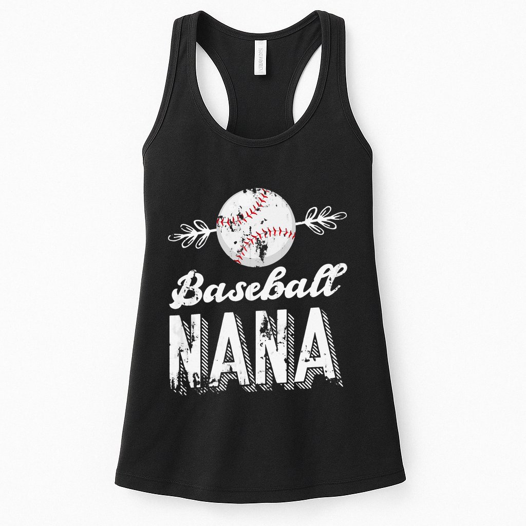 Grandmother Sports Nana Baseball Mother Womens Tank Top