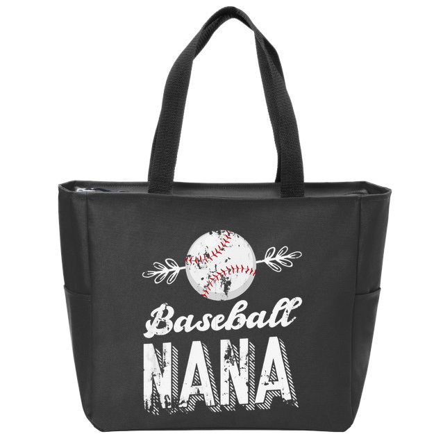 Grandmother Sports Nana Baseball Mother Zip Tote Bag