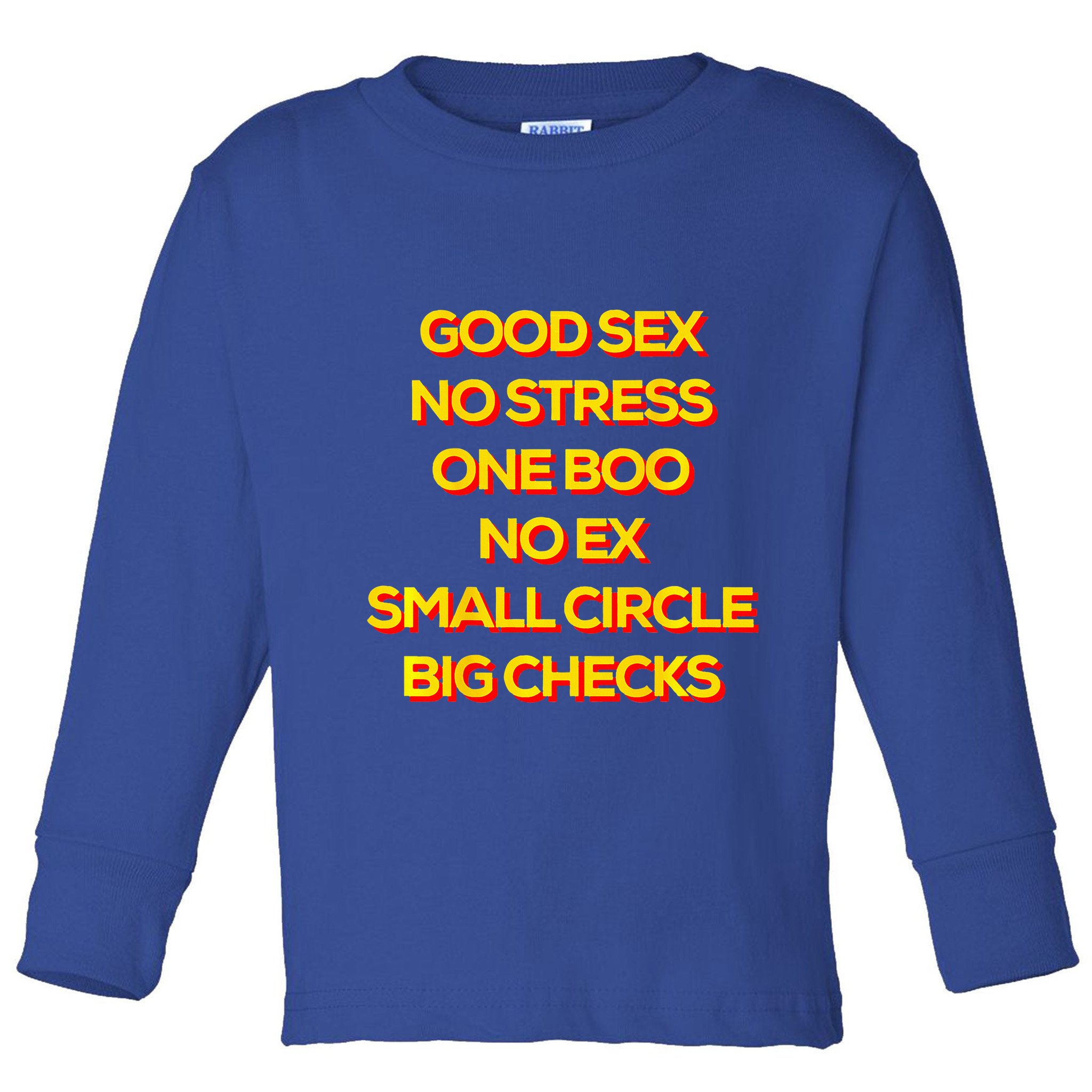 Good Sex No Stress One Boo No Ex Small Circle Big Checks Toddler Long Sleeve Shirt