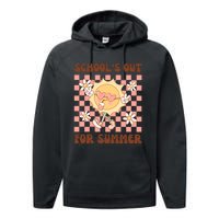 Groovy Schools Out For Summer Performance Fleece Hoodie