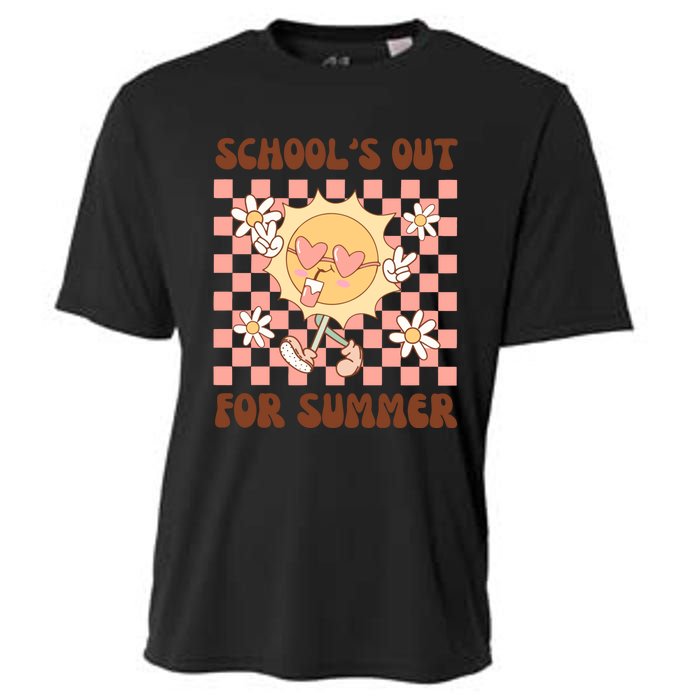 Groovy Schools Out For Summer Cooling Performance Crew T-Shirt