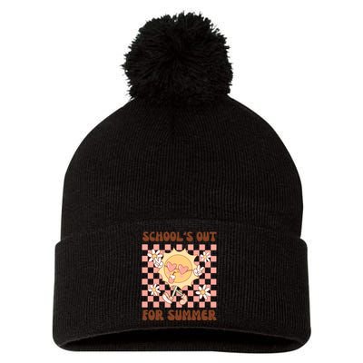 Groovy Schools Out For Summer Pom Pom 12in Knit Beanie