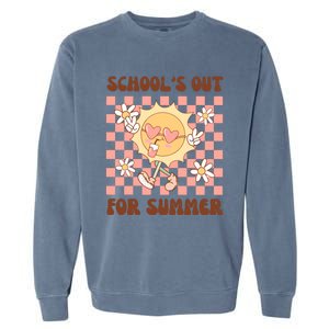 Groovy Schools Out For Summer Garment-Dyed Sweatshirt