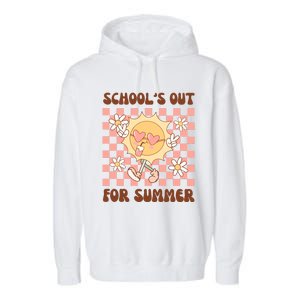 Groovy Schools Out For Summer Garment-Dyed Fleece Hoodie