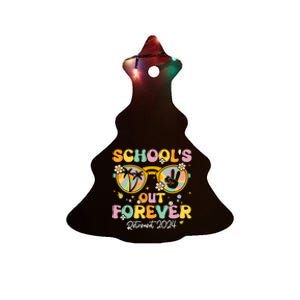 Groovy SchoolS Out Forever Retirement 2024 Retired Teacher Ceramic Tree Ornament