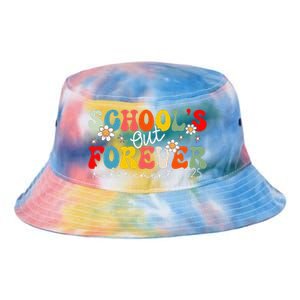 Groovy SchoolS Out Forever Retirement 2025 Retired Teacher Love Tie Dye Newport Bucket Hat