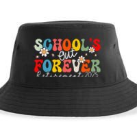 Groovy SchoolS Out Forever Retirement 2025 Retired Teacher Love Sustainable Bucket Hat