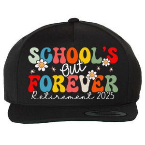 Groovy SchoolS Out Forever Retirement 2025 Retired Teacher Love Wool Snapback Cap