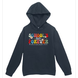 Groovy SchoolS Out Forever Retirement 2025 Retired Teacher Love Urban Pullover Hoodie