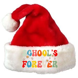 Groovy SchoolS Out Forever Retirement 2025 Retired Teacher Love Premium Christmas Santa Hat